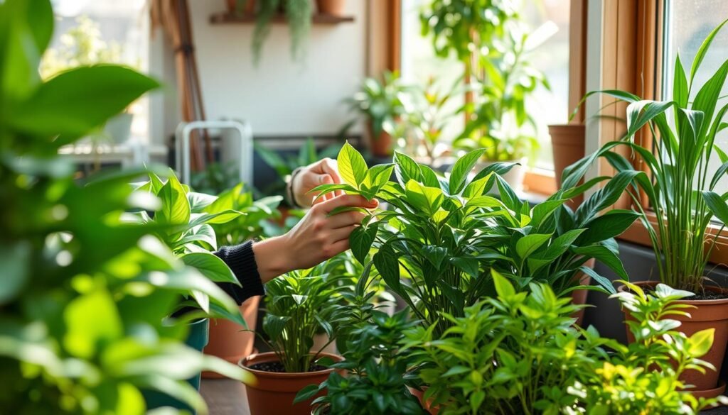 pruning indoor plants